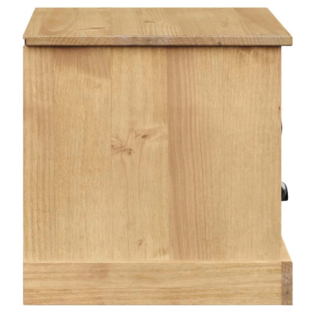 Mobile TV multimediale scaffale per televisione televisione buffet sala da pranzo soggiorno camera da letto VIGO 106 x 40 x 40 cm legno massello di pino marrone 02_0028507