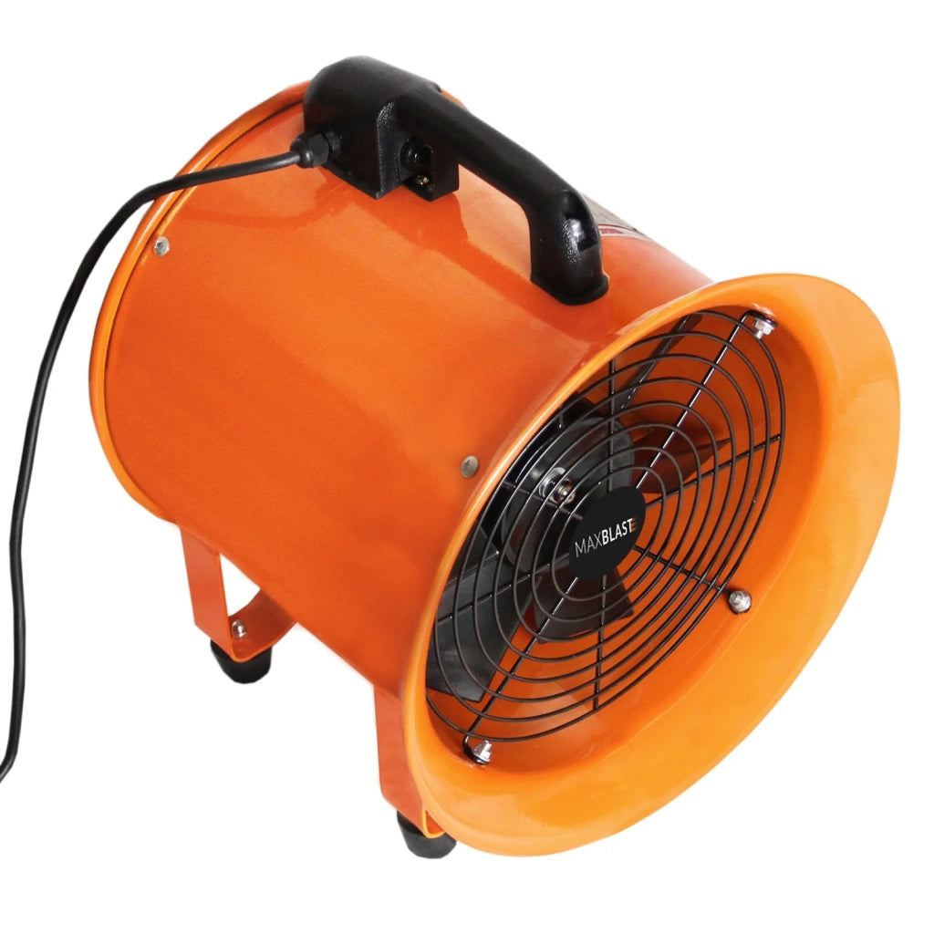 Ventilatore Estrattore Aria Industriale con Tubo Dotto Aspira Polveri e Fumo o Soffia Aria Pulita Ventola Reversibile - 300mm - Dotto 12m - 110V