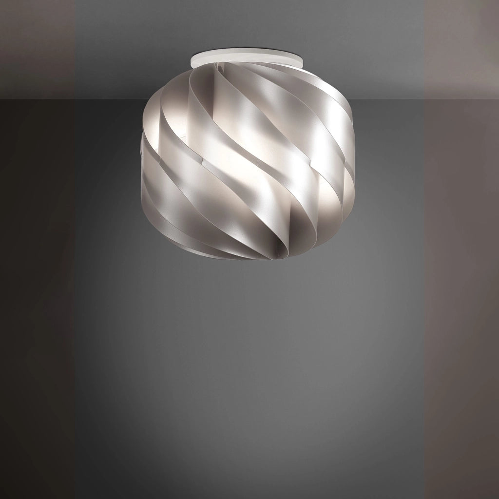Plafoniera Moderna Globe Polilux ® Argento 1 Luce E27 D40Cm