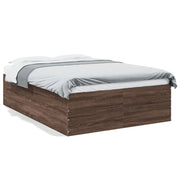 Letto matrimoniale | Letto per adulti | Giroletto Rovere Marrone 120x190 cm in Legno Multistrato