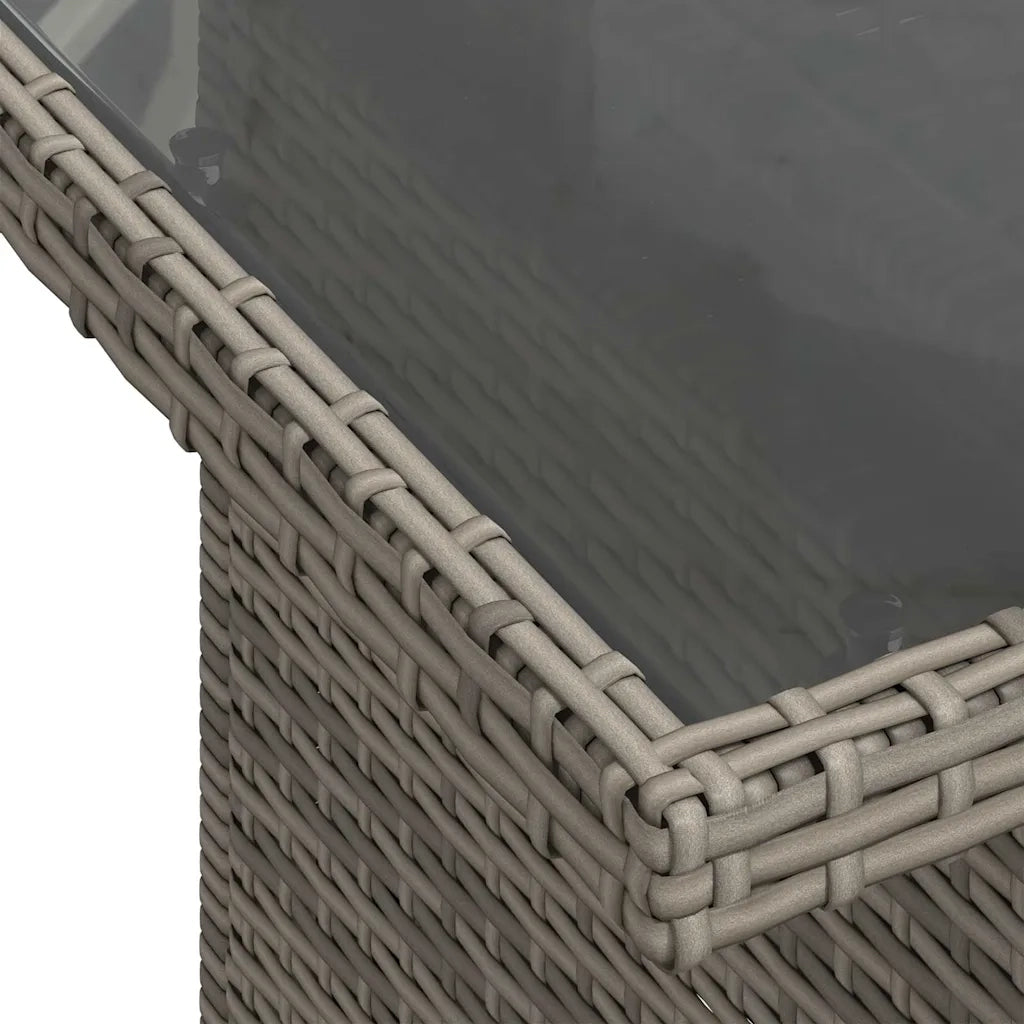 Set Divano Giardino 5 pz con Cuscini Grigio Polyrattan Acacia 3326242