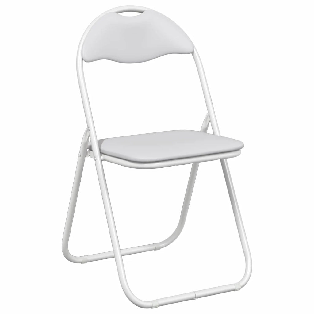 Sedia pieghevole 2 pcs Bianco e Grigio 48 x 43,5 x 81 cm