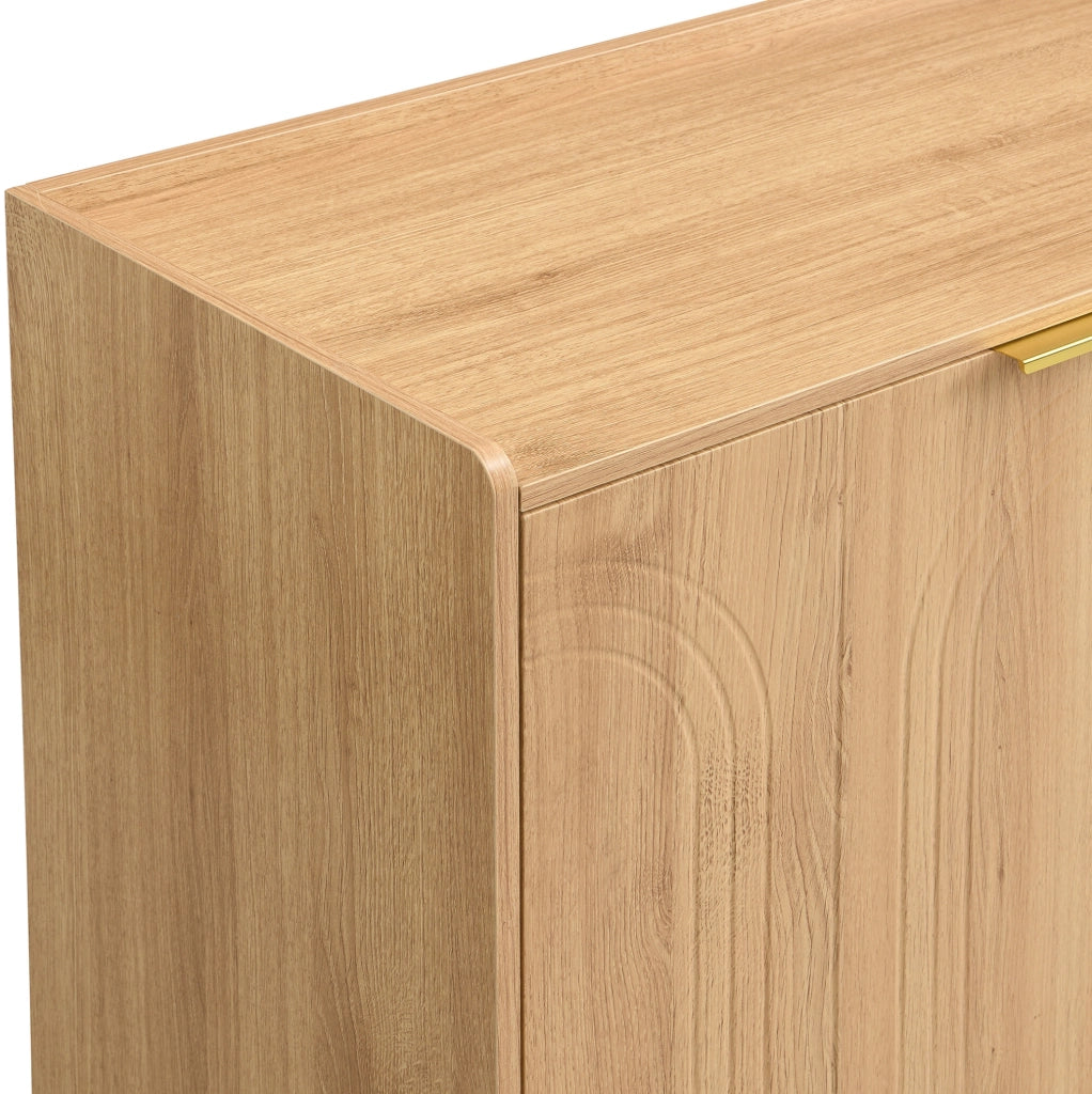 Credenza moderna 140 cm in MDF naturale con 4 ante