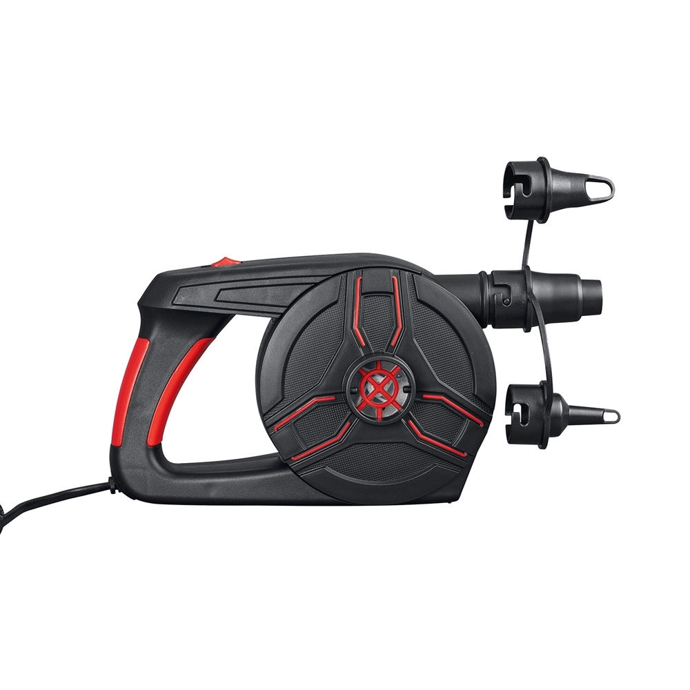 Trade Shop - Pompa Di Gonfiaggio Elettrica Powergrip 1.100 L/min Con Maniglia 3 Adattatori 62258 -