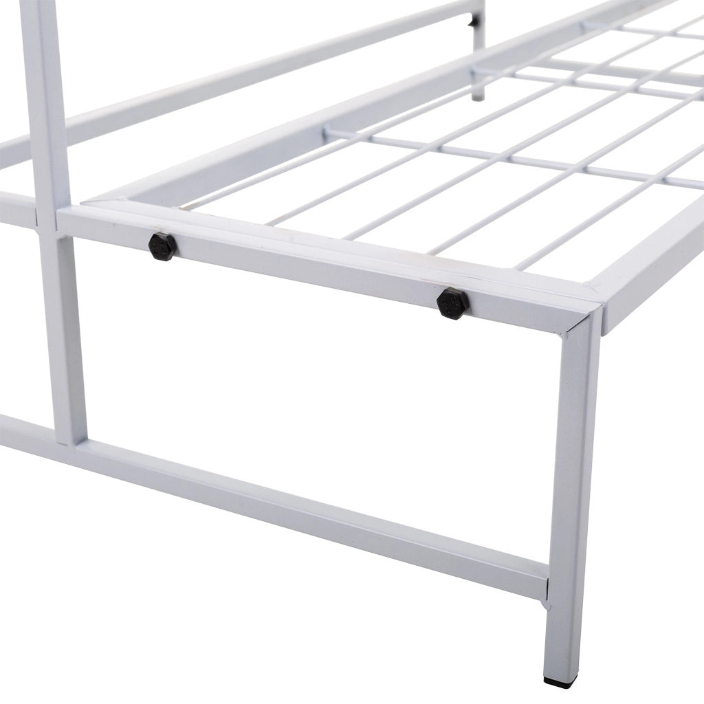 Supporto portavaso in metallo bianco 80x44x44h