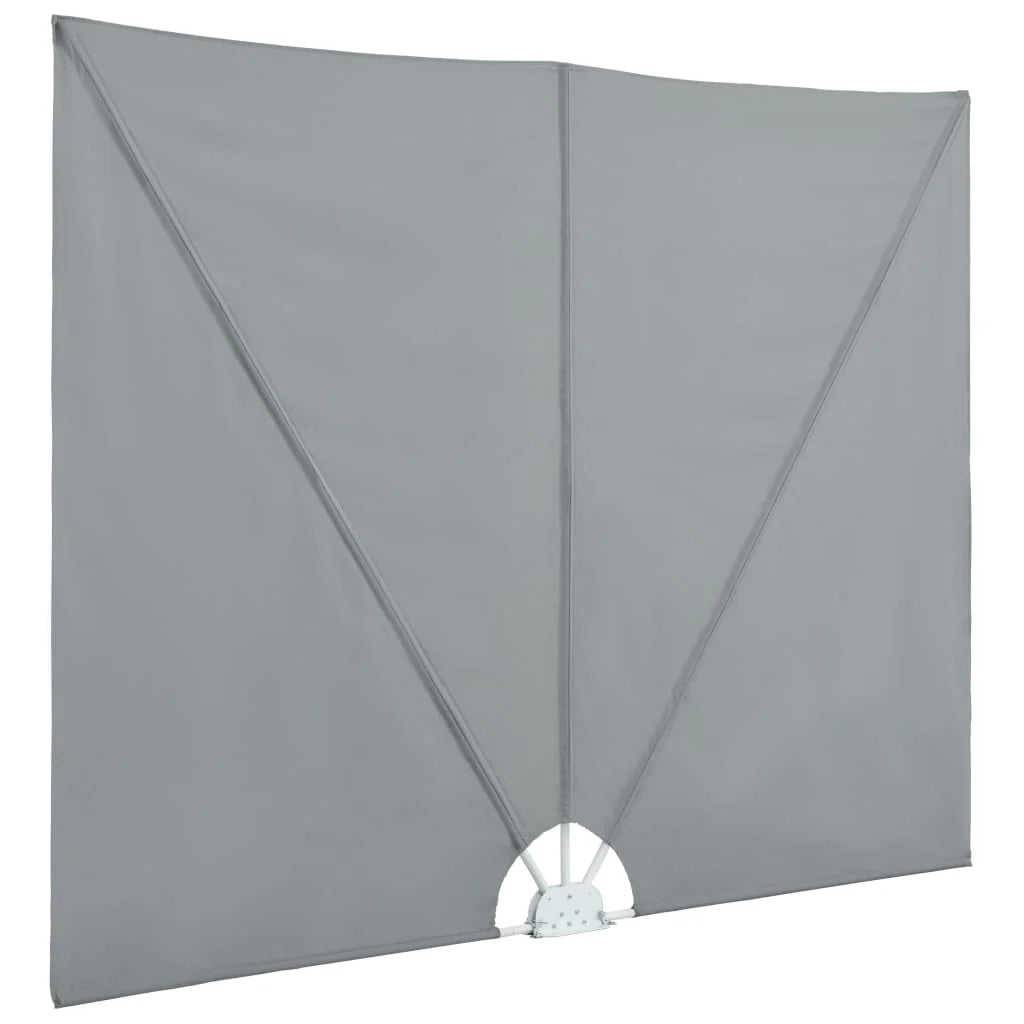 Tenda da sole laterale retrattile/schermo privacy per patio giardino terrazza balcone 400 x 200 cm grigio 02_0007075