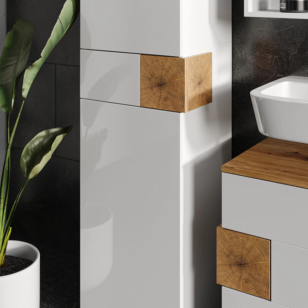 Vicco Set di mobili da bagno Bianco 5 parti