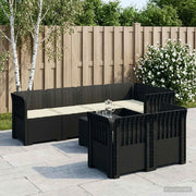 Divano 7 Posti da Giardino con Cuscini Aspetto Rattan PP 3444142