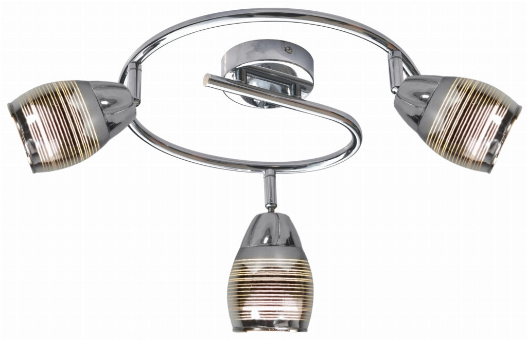 Plafoniera Candellux Milton cromata in metallo 3xE14