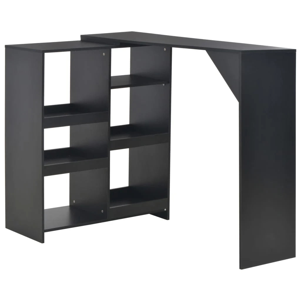Tavolo alto da bar/bistrot con ripiano rimovibile nero 138 cm 0902049