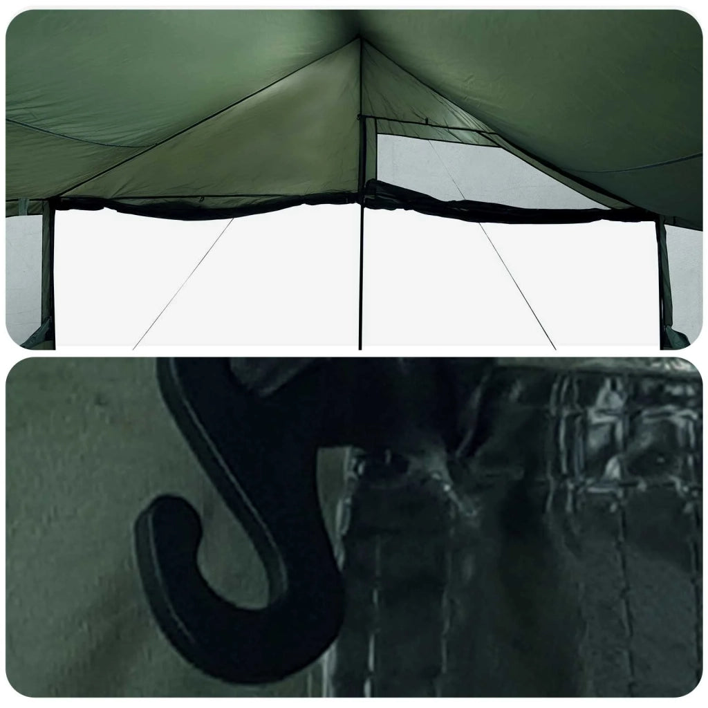Tenda Familiare con tetto Verde militare 450 x 400 x 265 cm 42028602