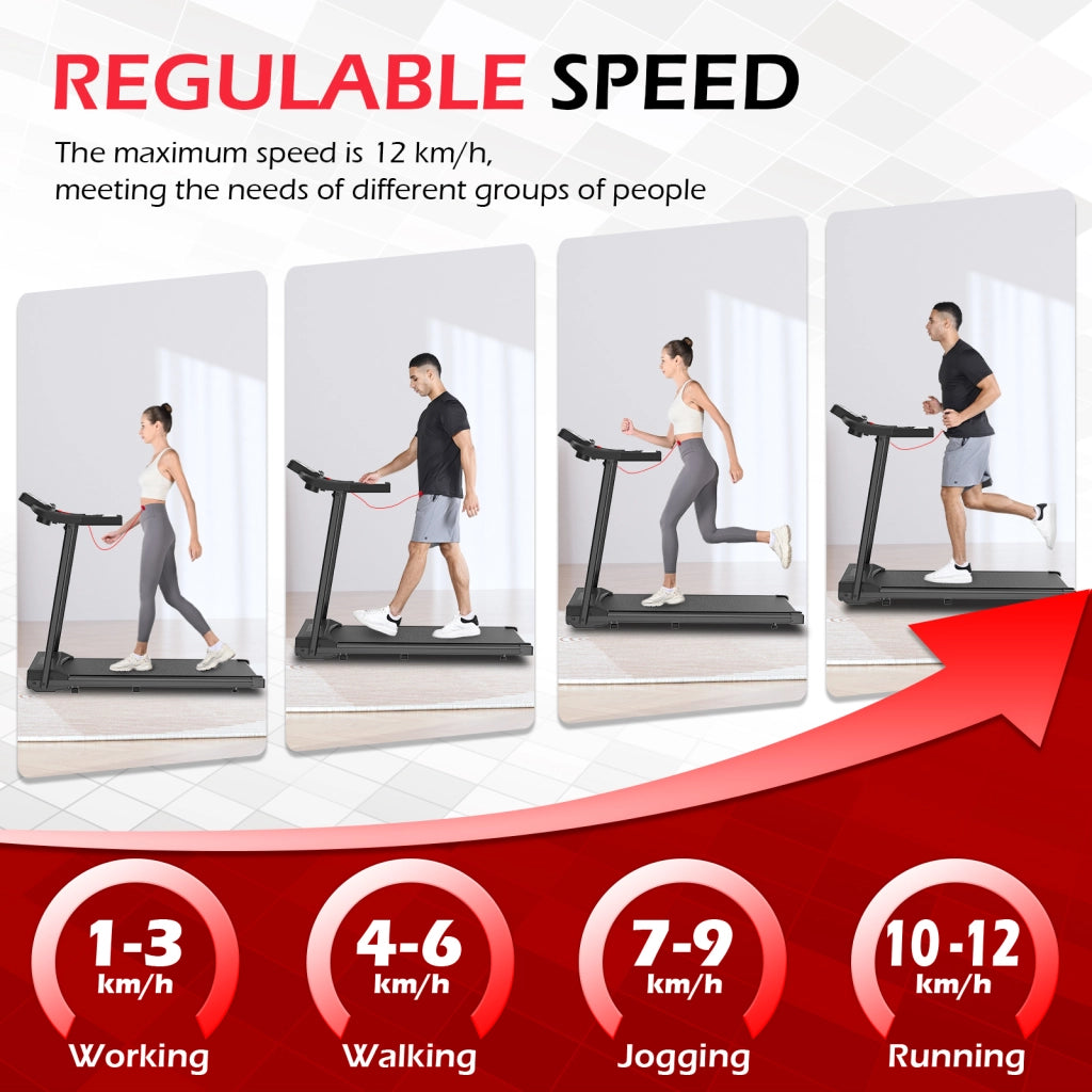 Tapis roulant, tapis roulant domestico  ad alta elasticità e ammortizzazione, 12 modalità sportive + controllo intelligente tramite APP