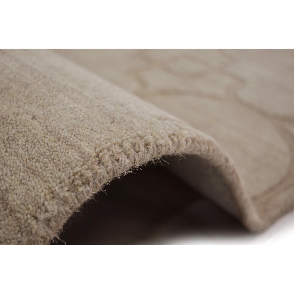 Tappeto in lana Ganges beige con effetto 3D