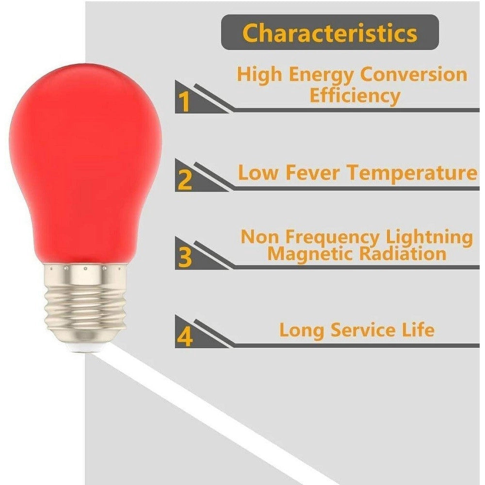 Trade Shop - Kit 10 Pezzi Lampadina Led Abs Acrilico 220 Lm Luce Calda Colorata Filamento E27 -