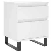 Comodino | Armadio da Notte | Mobiletto da notte Bianco 40x35x50 cm in Legno Multistrato