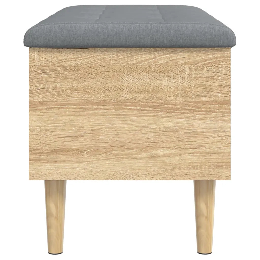 Panca Portaoggetti Rovere Sonoma 82x42x46 cm Legno Multistrato 835077