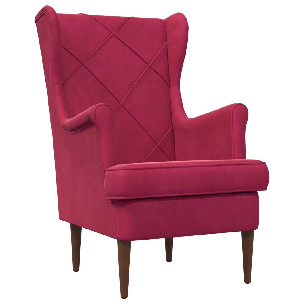 Poltrona | Sedia Relax Rosso Vino Velluto