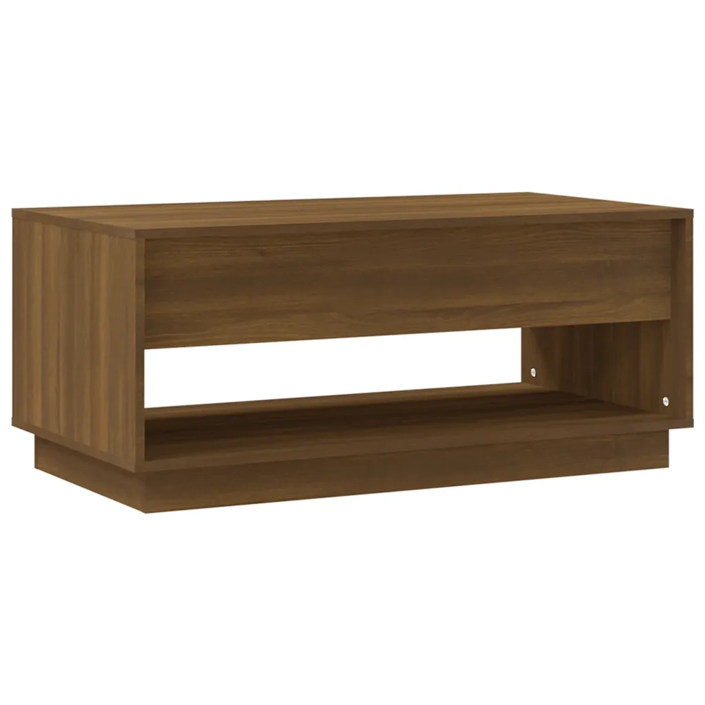 Tavolino da Salotto Marrone Rovere 102,5x55x44 cm in Truciolato 812980