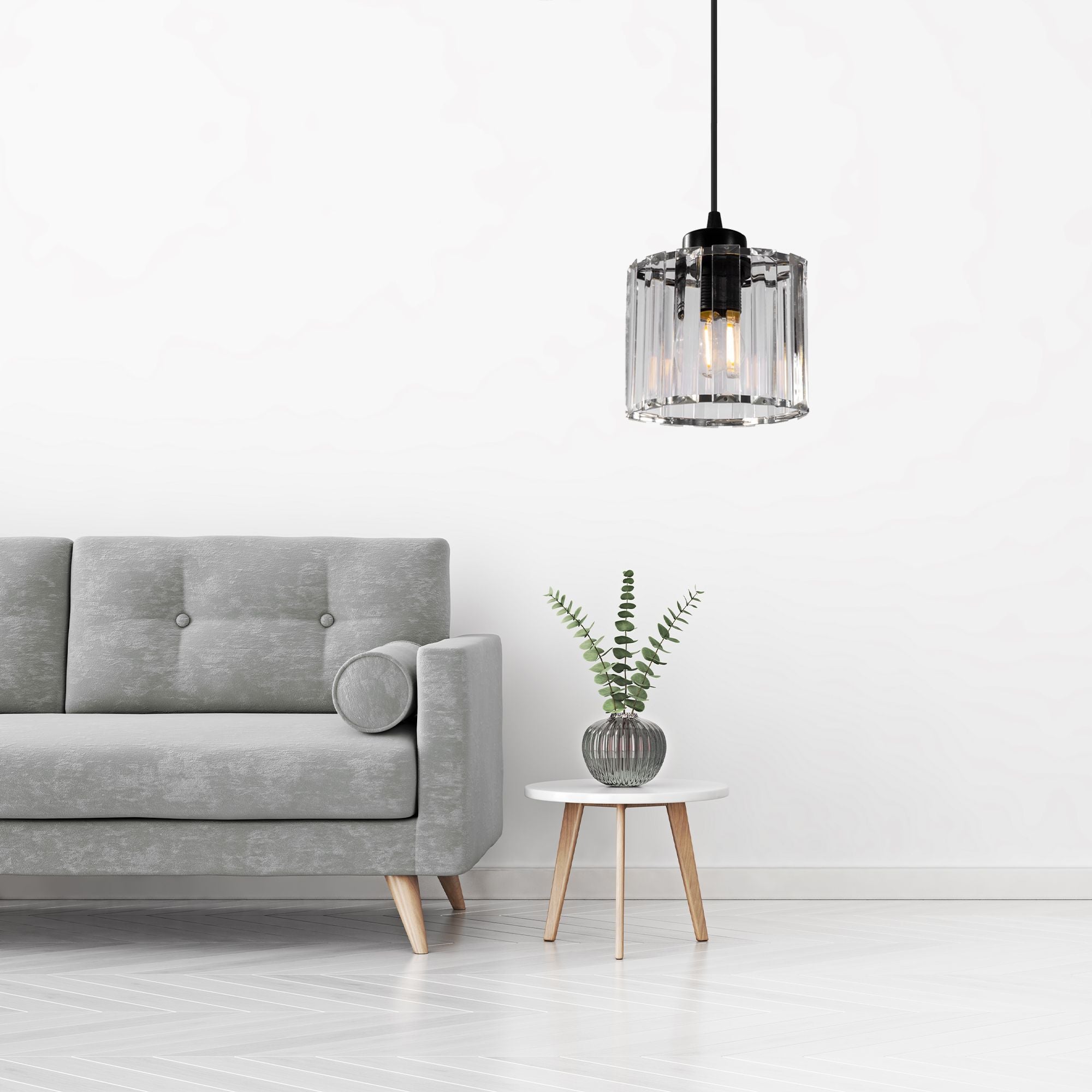 Lampada Da Soffitto Cristallo Black APP511-1CP