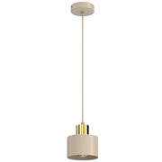 Lampada sospesa cilindrica Parkla 1xE27 beige oro Luminex