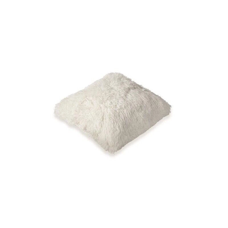 GLAM CUSCINO ARREDDO IN ECOPELLICCIA 45X45 BIANCO