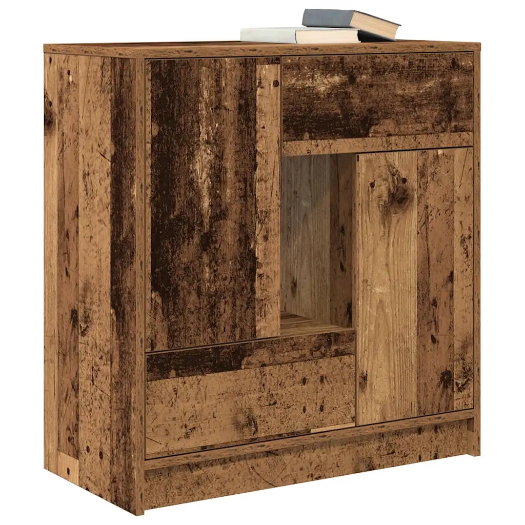 Credenza con Cassetti e Ante Legno Antico 70,5x34x74,5 cm