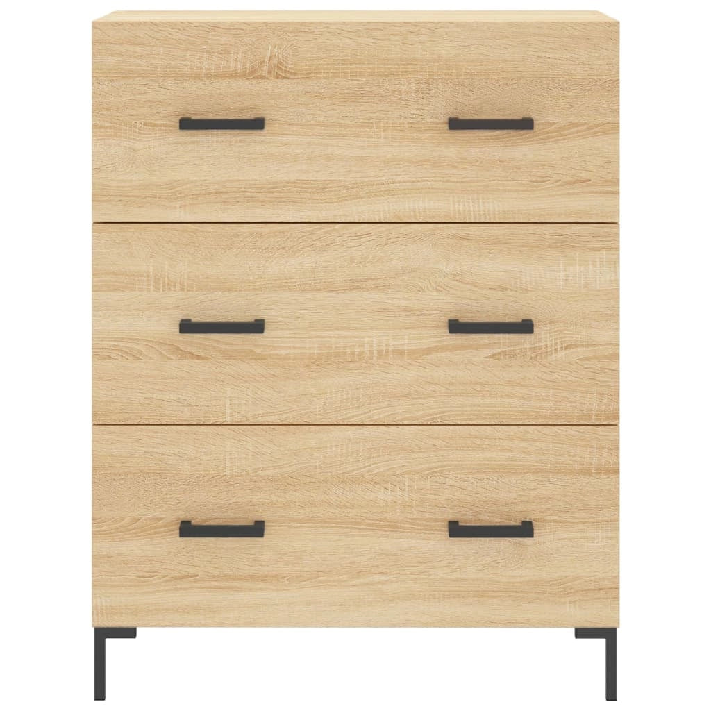 Buffet credenza cassettiera armadio mobile contenitore organizer cucina soggiorno salotto rovere Sonoma alto 69,5 x 34 x 180 cm legno ingegnerizzato marrone 02_0034186