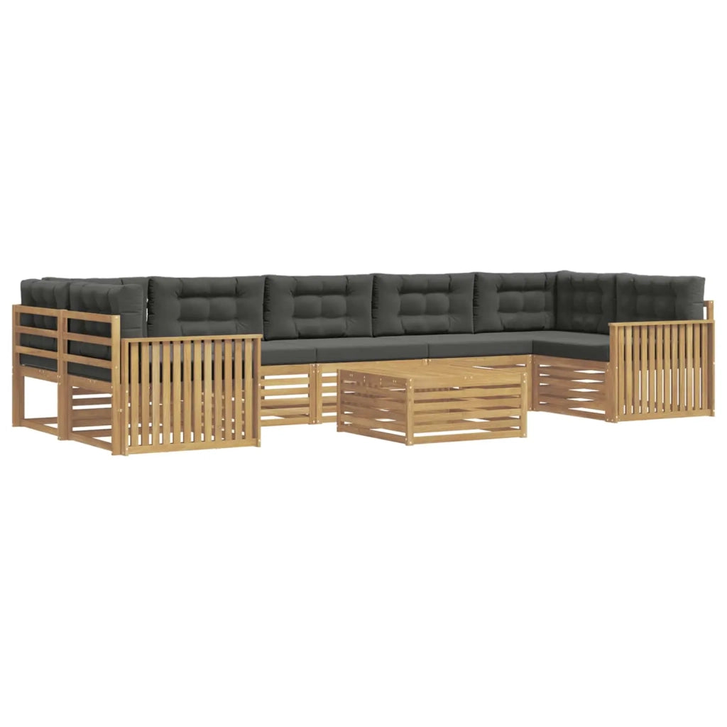 Set di divani da esterno 8 pcs Bianco e Antracite 3390202