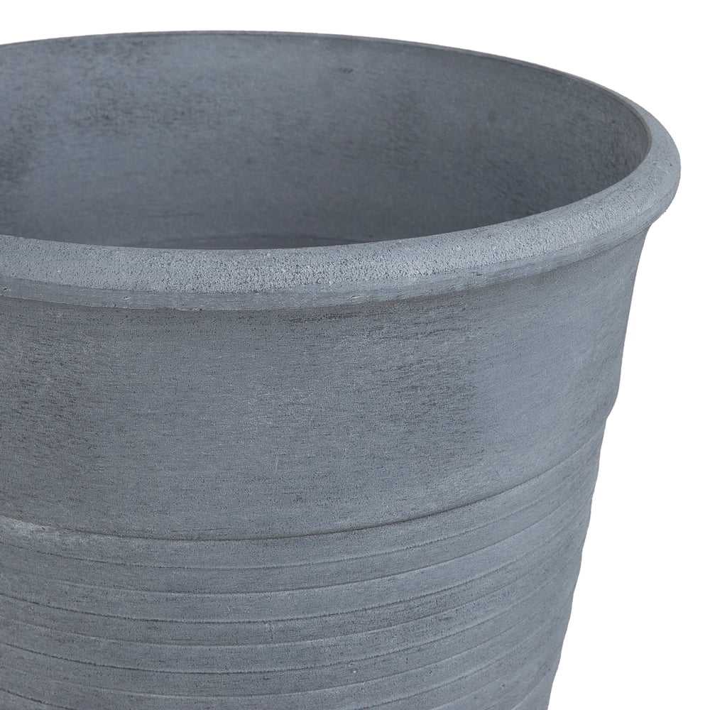 Vaso per piante Fioriera Poliresina miscela grigia a tinta unita Quadrato ø 43 cm Per tutte le stagioni