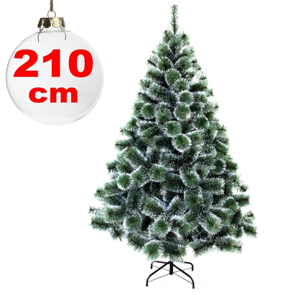Trade Shop - Albero Di Natale Sintetico 210 Cm Innevato Decorazione Per Casa Scuola Ufficio -