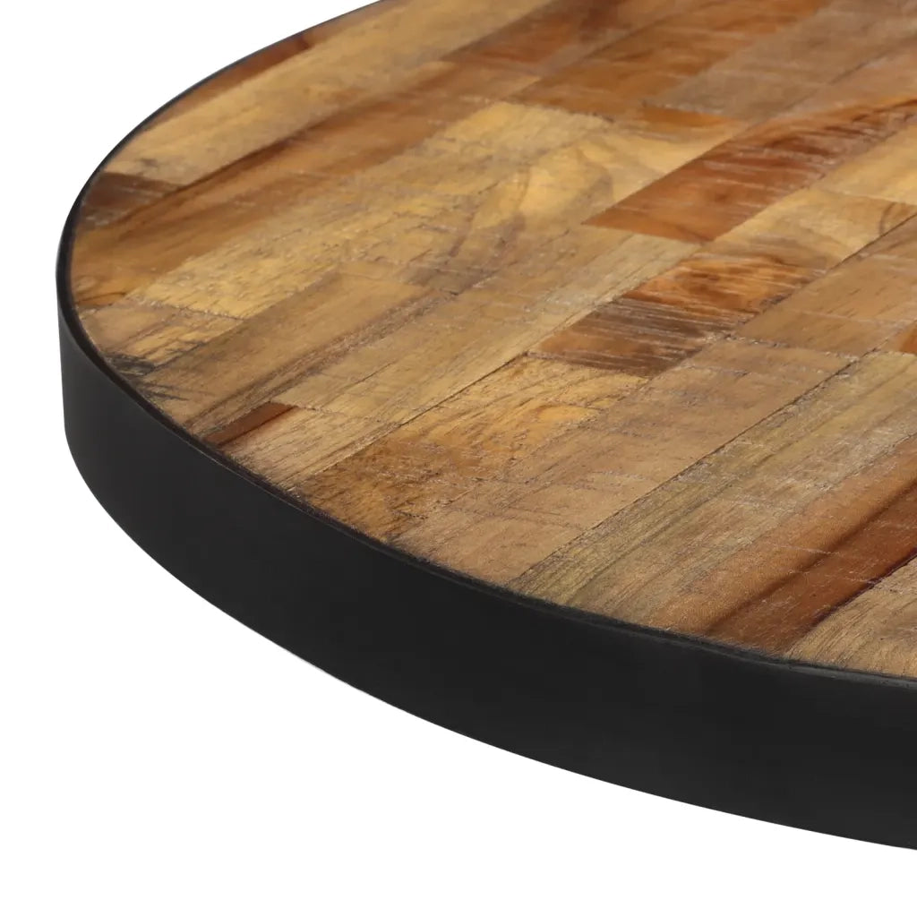 Tavolino da Salotto Rotondo Ø55x40cm Massello Teak di Recupero 358513
