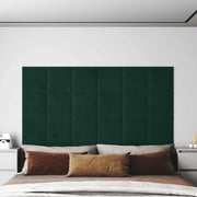 Testiera da Parete 12 pcs Verde Scuro 30 x 30 cm Velluto 4008329