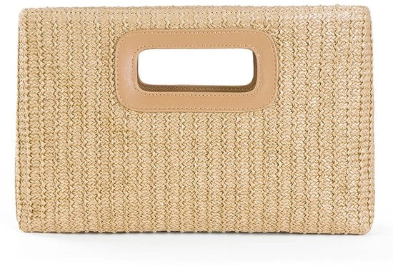 Clutch a Mano per Donne Manico Intrecciato Stro Clutch Borsa a Spalla Crossbody Borsa Estate Borsa a Raffia