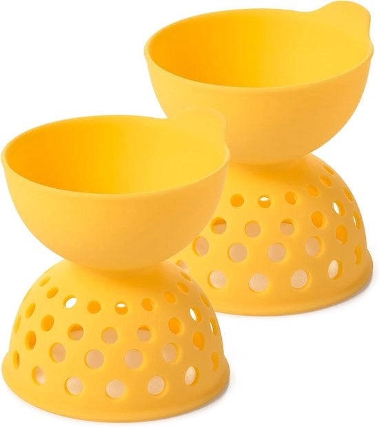 Set di cottura di uova in silicone a due pezzi