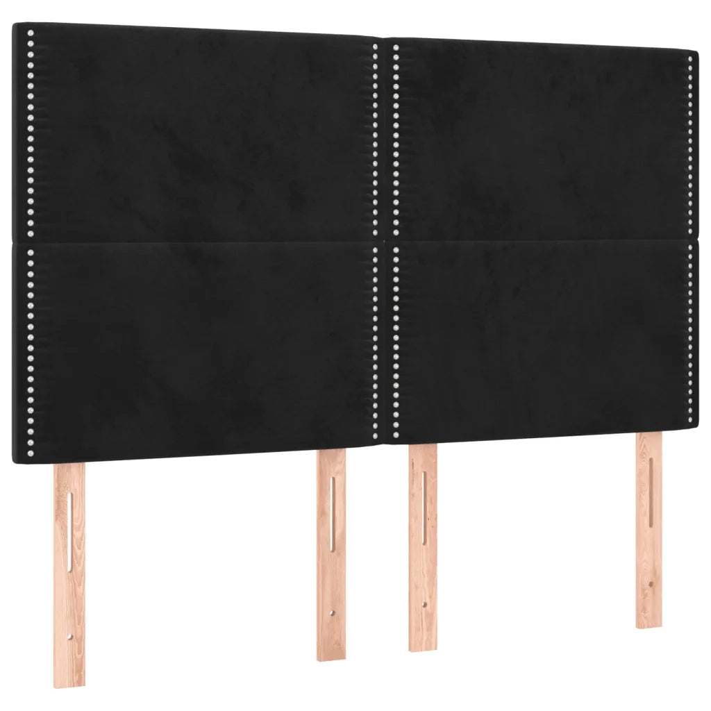 Giroletto senza Materasso Nero 140x190 cm in Velluto 3125692