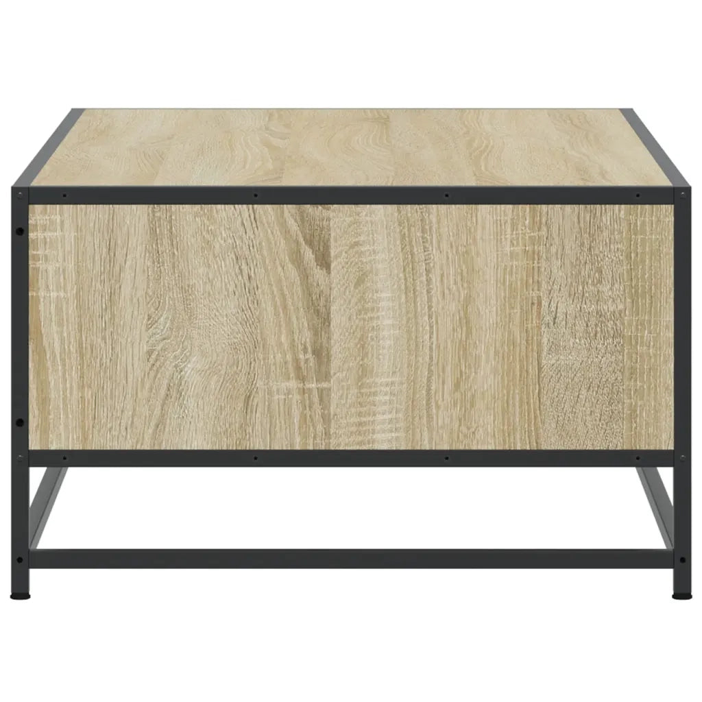 Tavolino-Tavolino da soggiorno-Tavolo Rovere Sonoma 100x57x35 cm Legno Multistrato Metallo