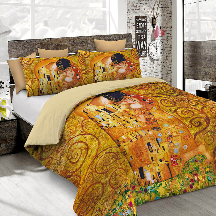 Copripiumino Matrimoniale con Federe Stampato in Microfibra AR 101