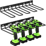 Magazzino per attrezzi, organizzatore di attrezzi elettrici, supporto per trapano con 8 scanalature, garage per attrezzi a muro, magazzino per attrezzi e organizzazione