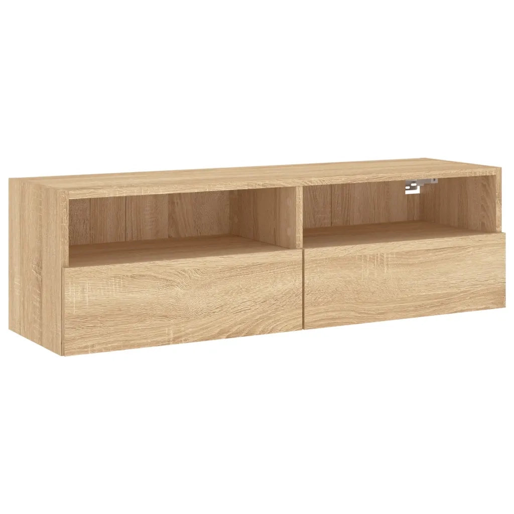 Mobile TV Parete-Credenza per TV sospesa-Console TV  Rovere Sonoma 100x30x30cm in Legno Multistrato