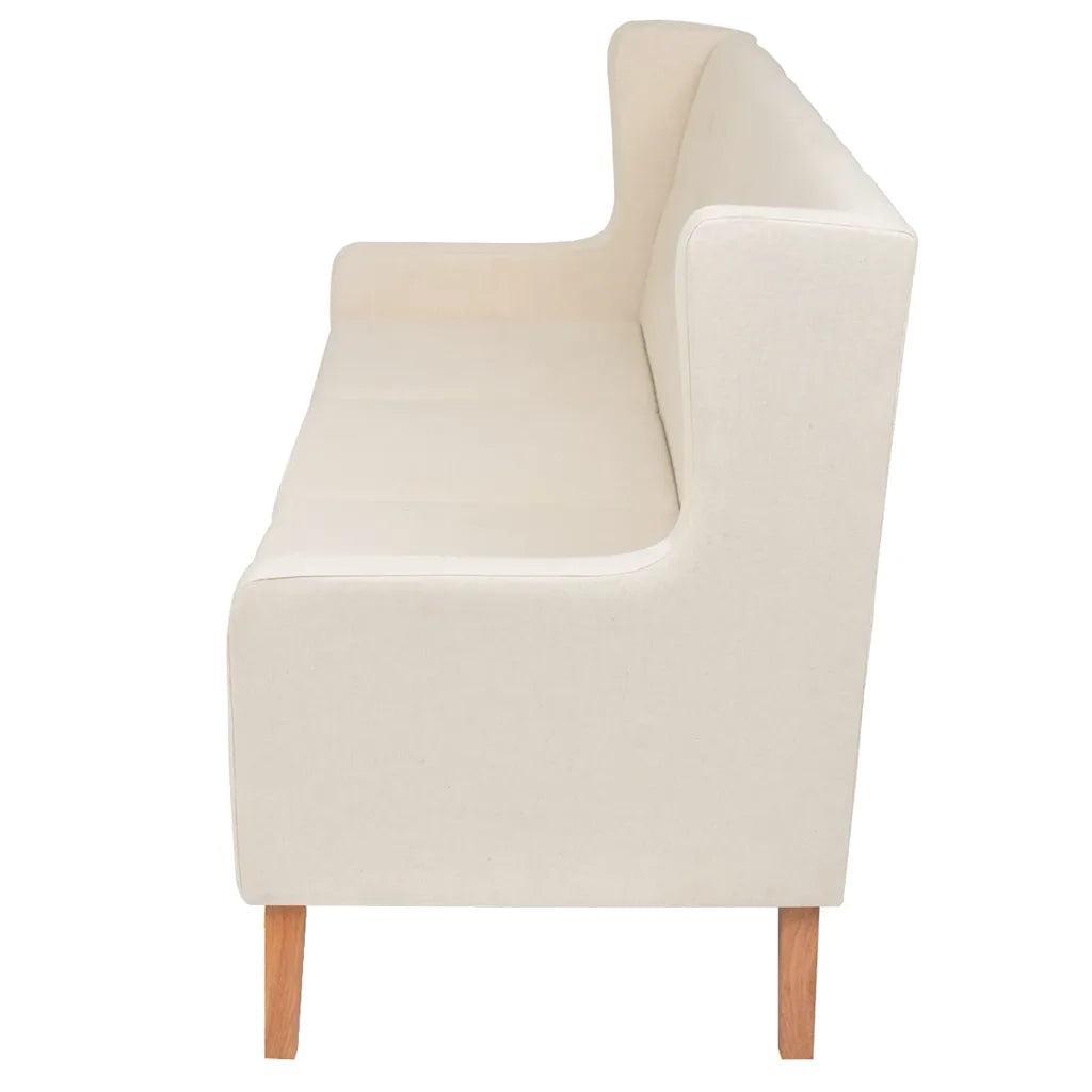 Set di Divani 2 pz in Tessuto Crema
