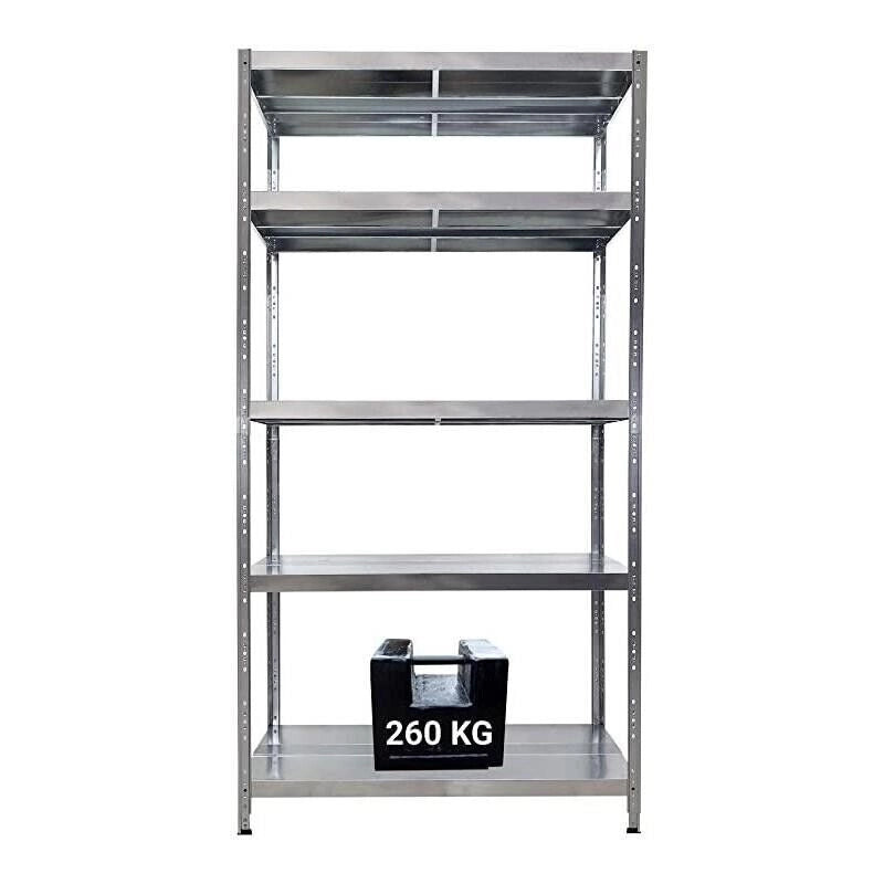 SCAFFALE IN METALLO MACISTE 100 X 40 X 195 H 5 PIANI KG 260 SENZA BULLONI