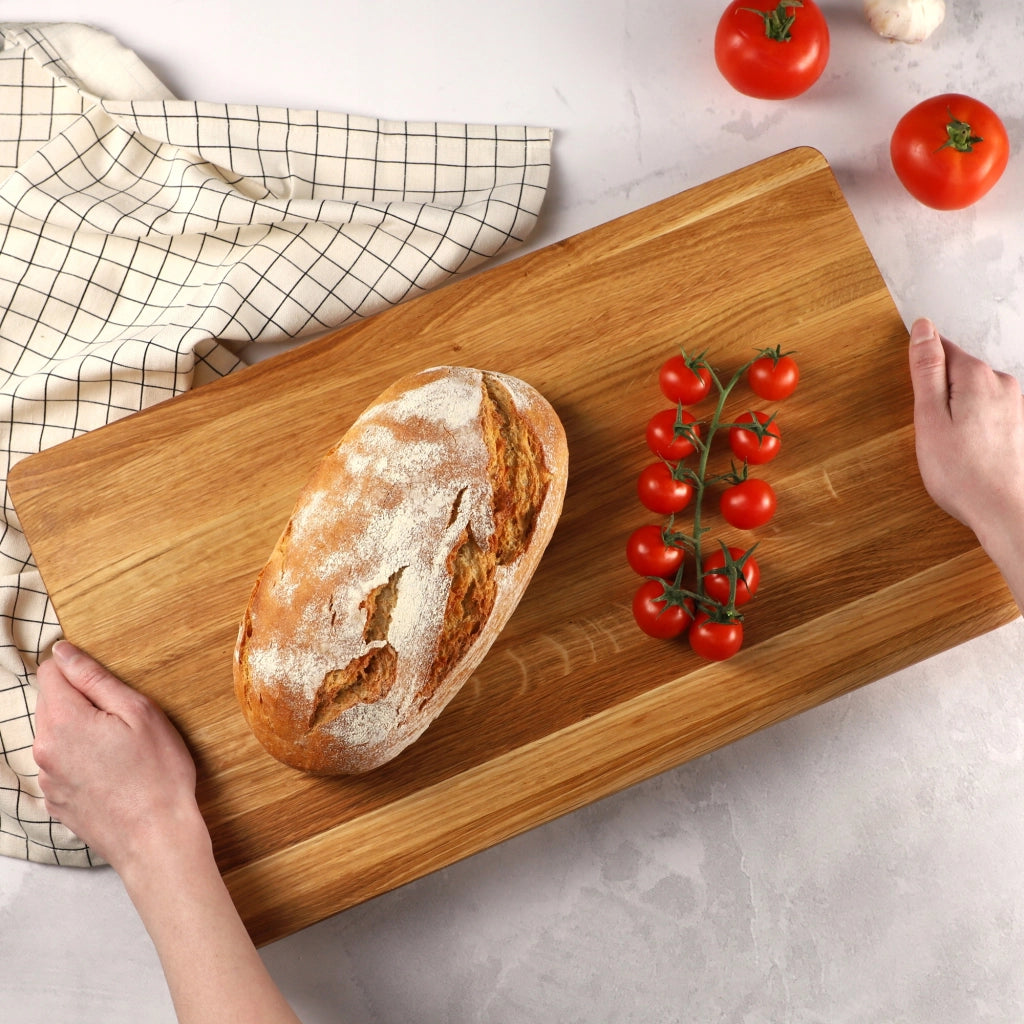 Tagliere da cucina in legno KADAX 50x30cm per servire, blocco grande in rovere