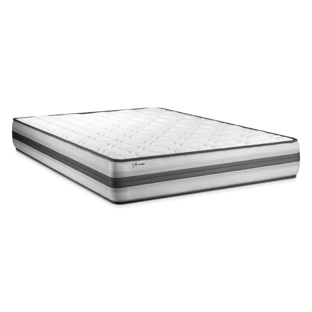 Pacchetto letto completo - Materasso 180x200cm + Box spring con doghe (in kit) + 2 cuscini + Piumino - Vitalpower Recover