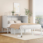Letto a scomparsa 140x200 cm pieghevole verticale in legno