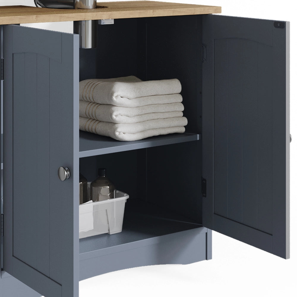 Vicco Set mobili bagno Grigio 3 parti, con colonna