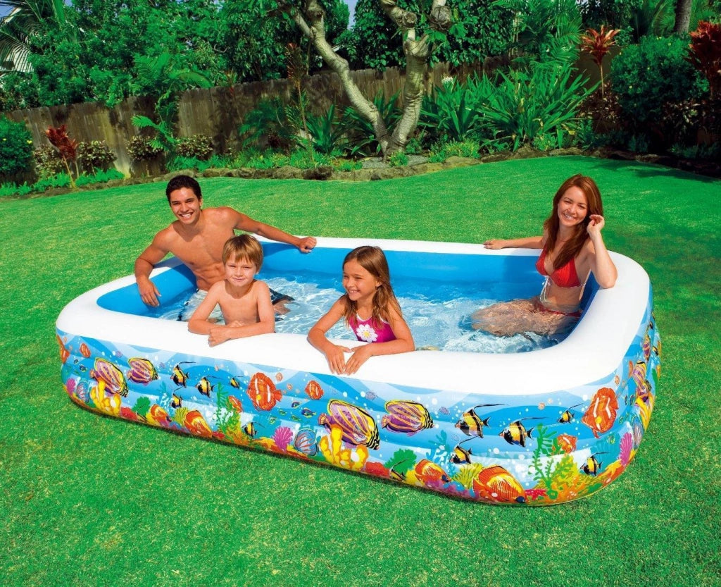 Intex Piscina Family Pesci Colore Bianco-Fantasia Marino 305x183x56 cm 58485