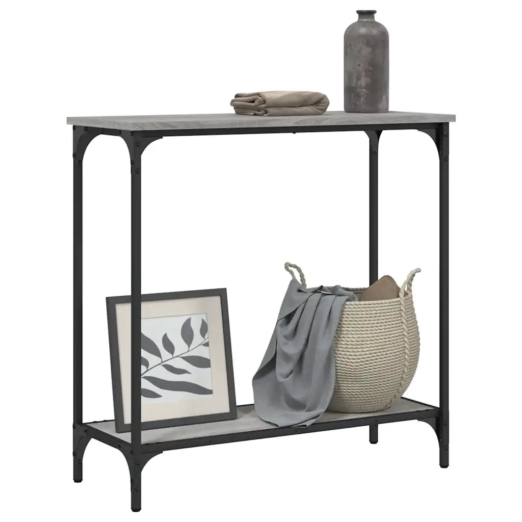 Tavolino Consolle | Tavolo d'Ingresso Grigio Sonoma 75x30,5x75 cm Legno Multistrato