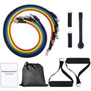 Trade Shop - Set Bande Elastiche Resistenza Borsa Maniglie Ancoraggio Porta Cinghie Puntapiedi -