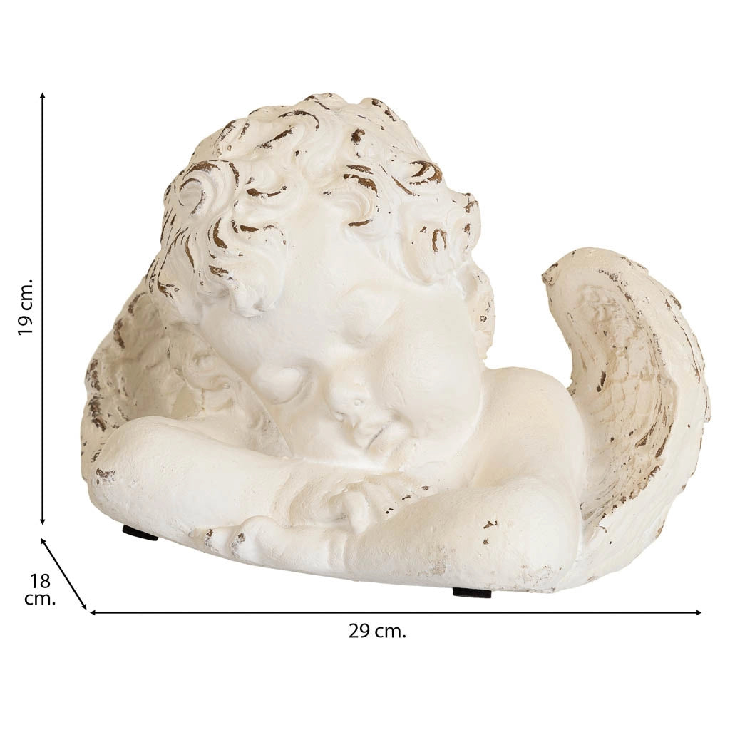 Figura angelo in magnesio bianco 29x18x19h