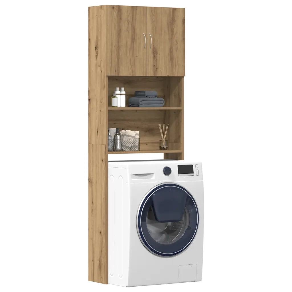 Mobile Lavatrice Rovere Artigianale 64x24x190 cm in Truciolato 859135